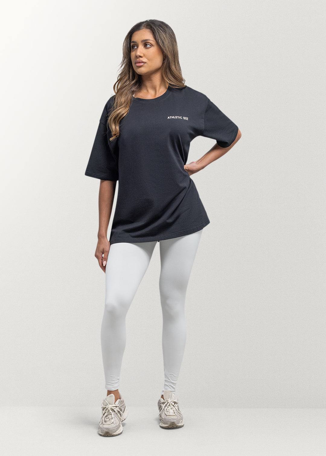 T-shirt oversize de sport pour tous les jours, noir
