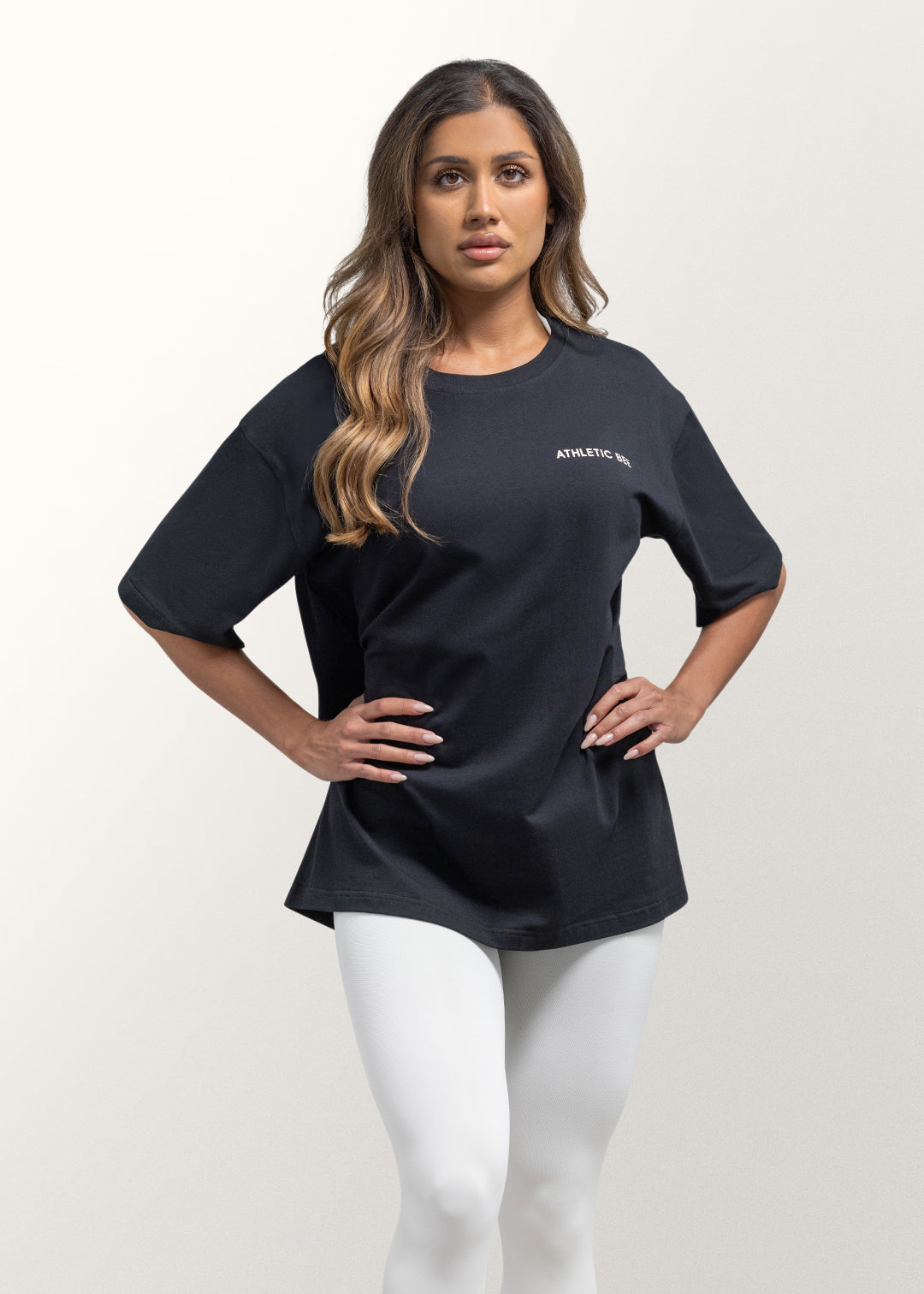 T-shirt oversize de sport pour tous les jours, noir