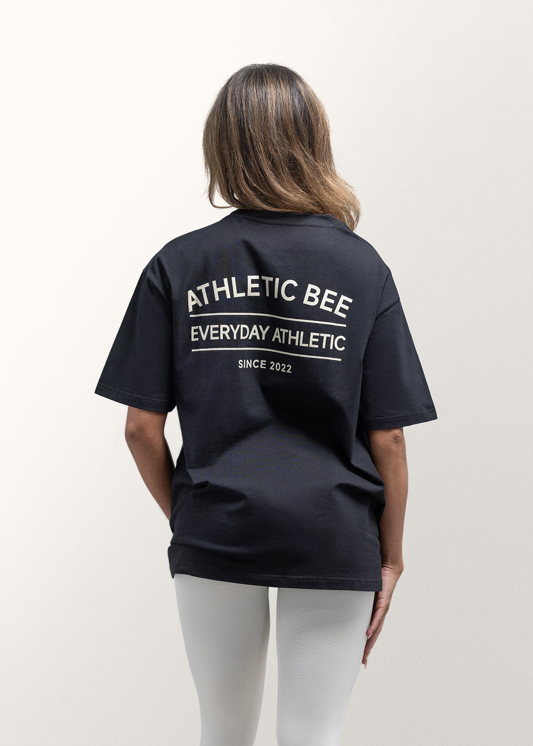 T-shirt oversize de sport pour tous les jours, noir