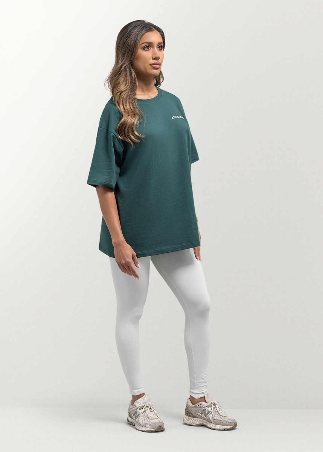 T-shirt oversize de sport pour tous les jours, vert forêt