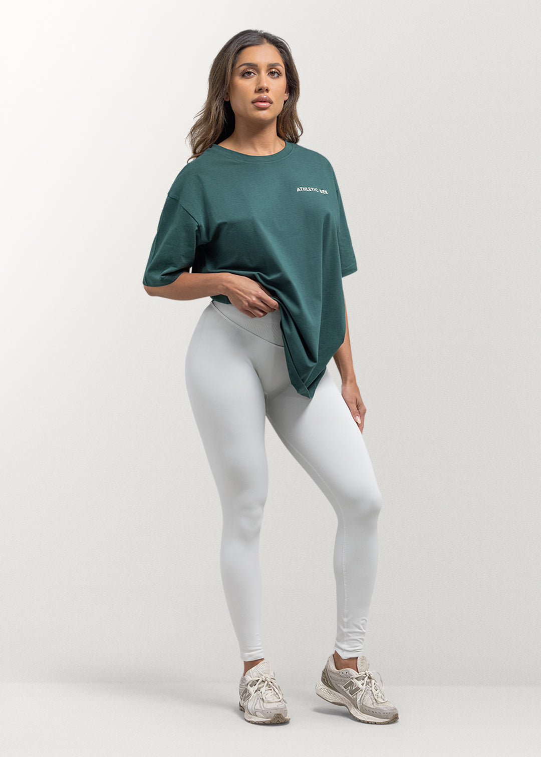 T-shirt oversize de sport pour tous les jours, vert forêt