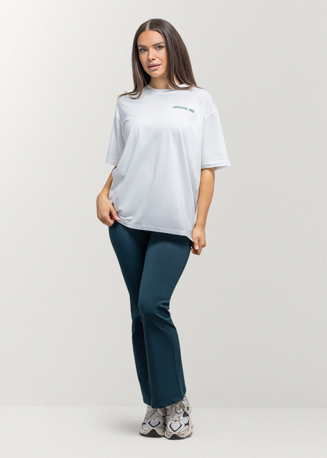 T-shirt oversize de sport pour tous les jours, blanc
