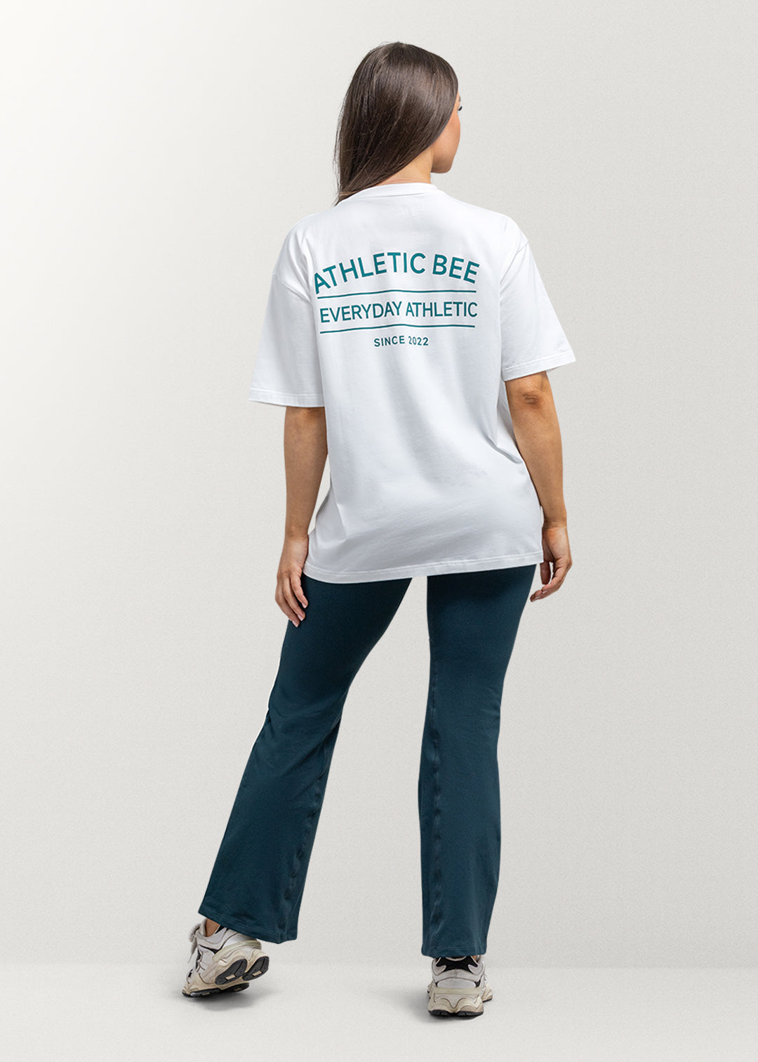 T-shirt oversize de sport pour tous les jours, blanc