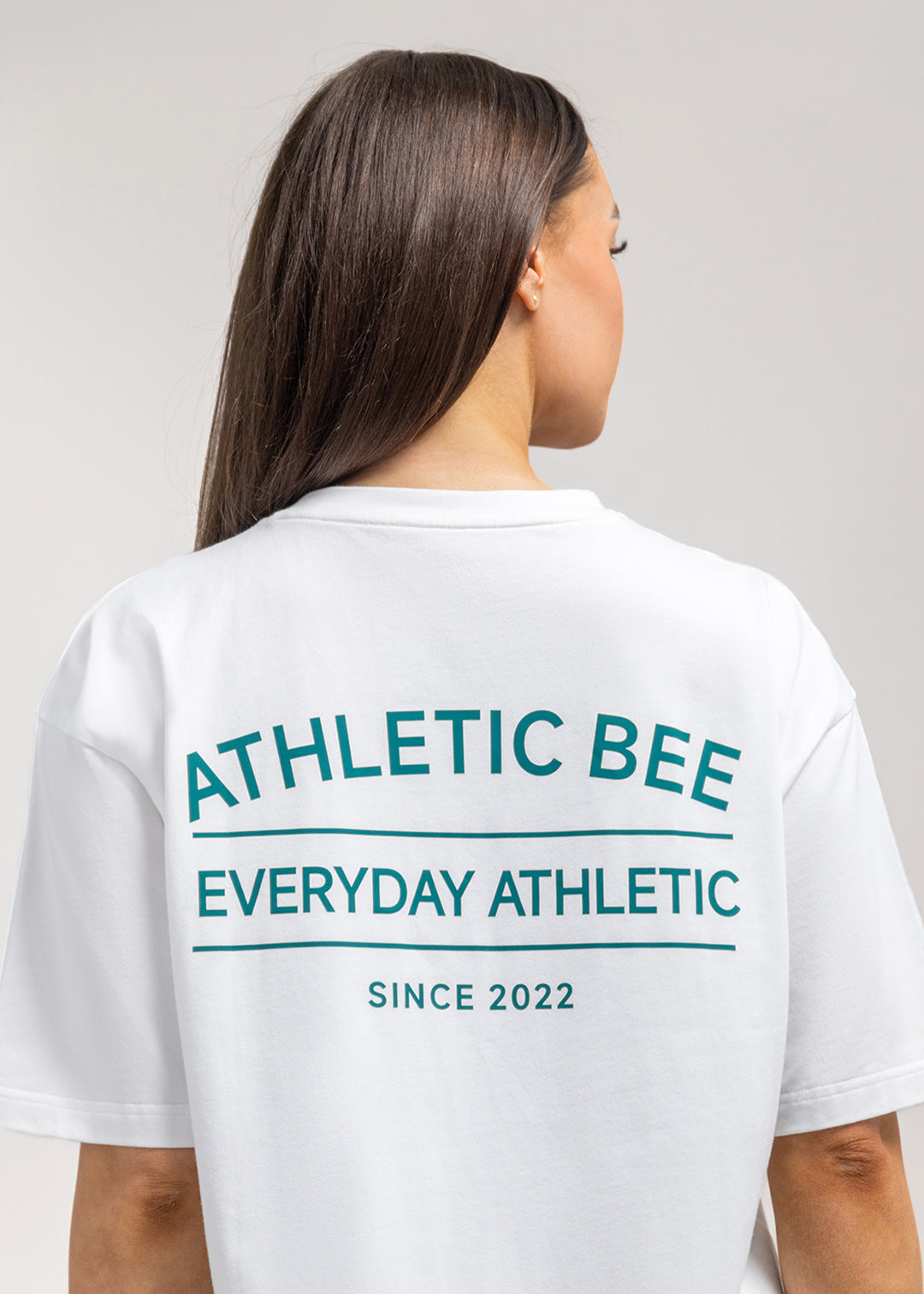 T-shirt oversize de sport pour tous les jours, blanc