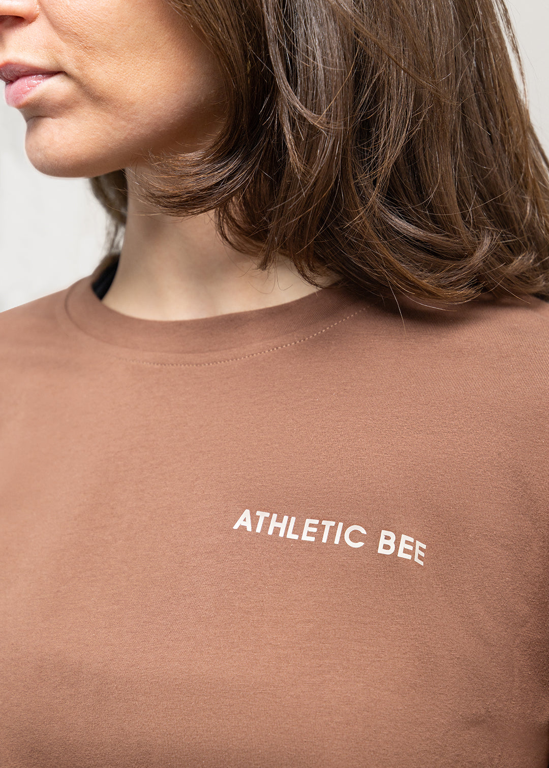 T-shirt oversize de sport pour tous les jours, marron