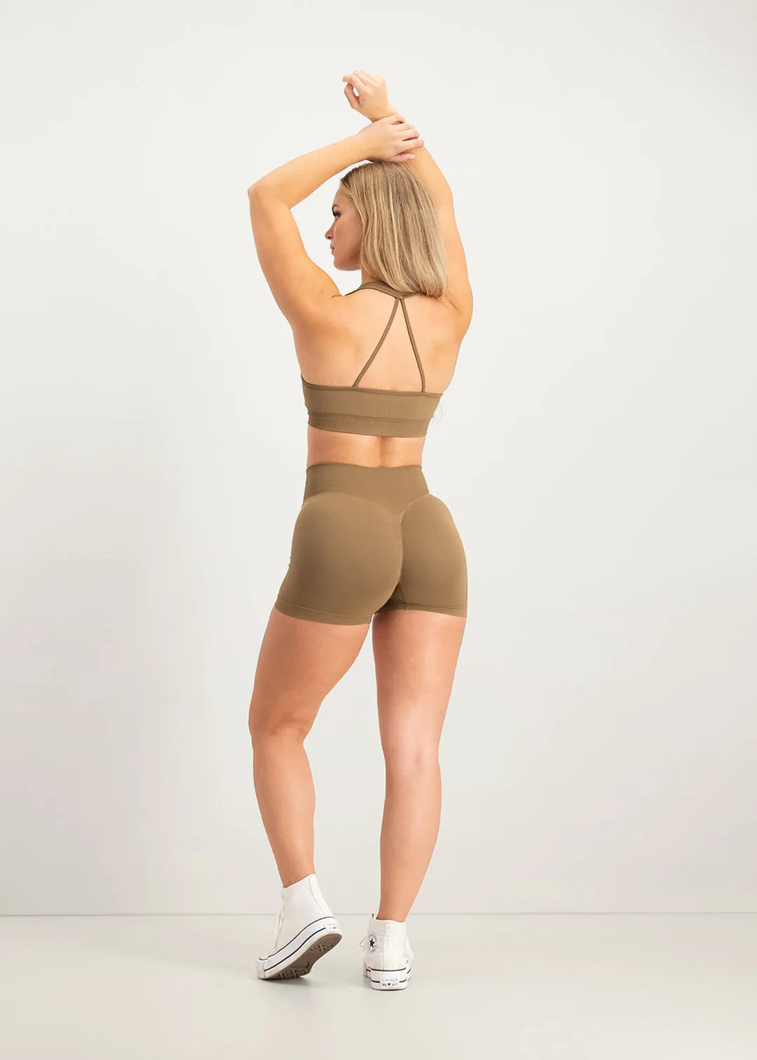 Brassière Flare Scrunch - Marron