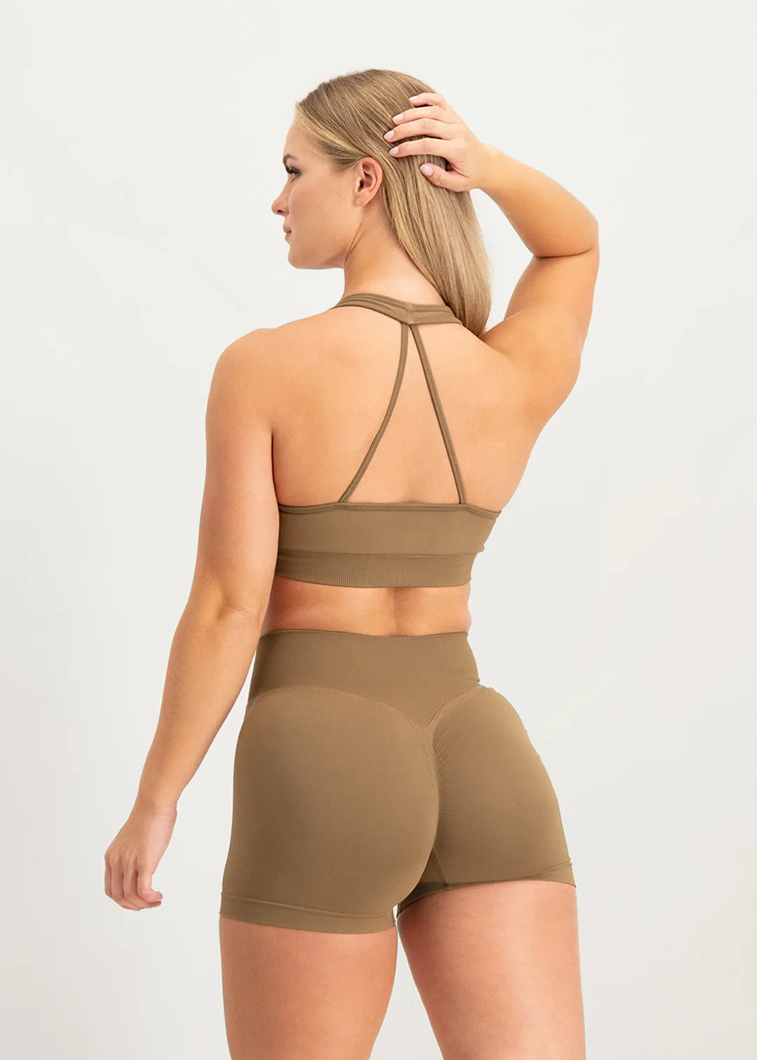 Brassière Flare Scrunch - Marron