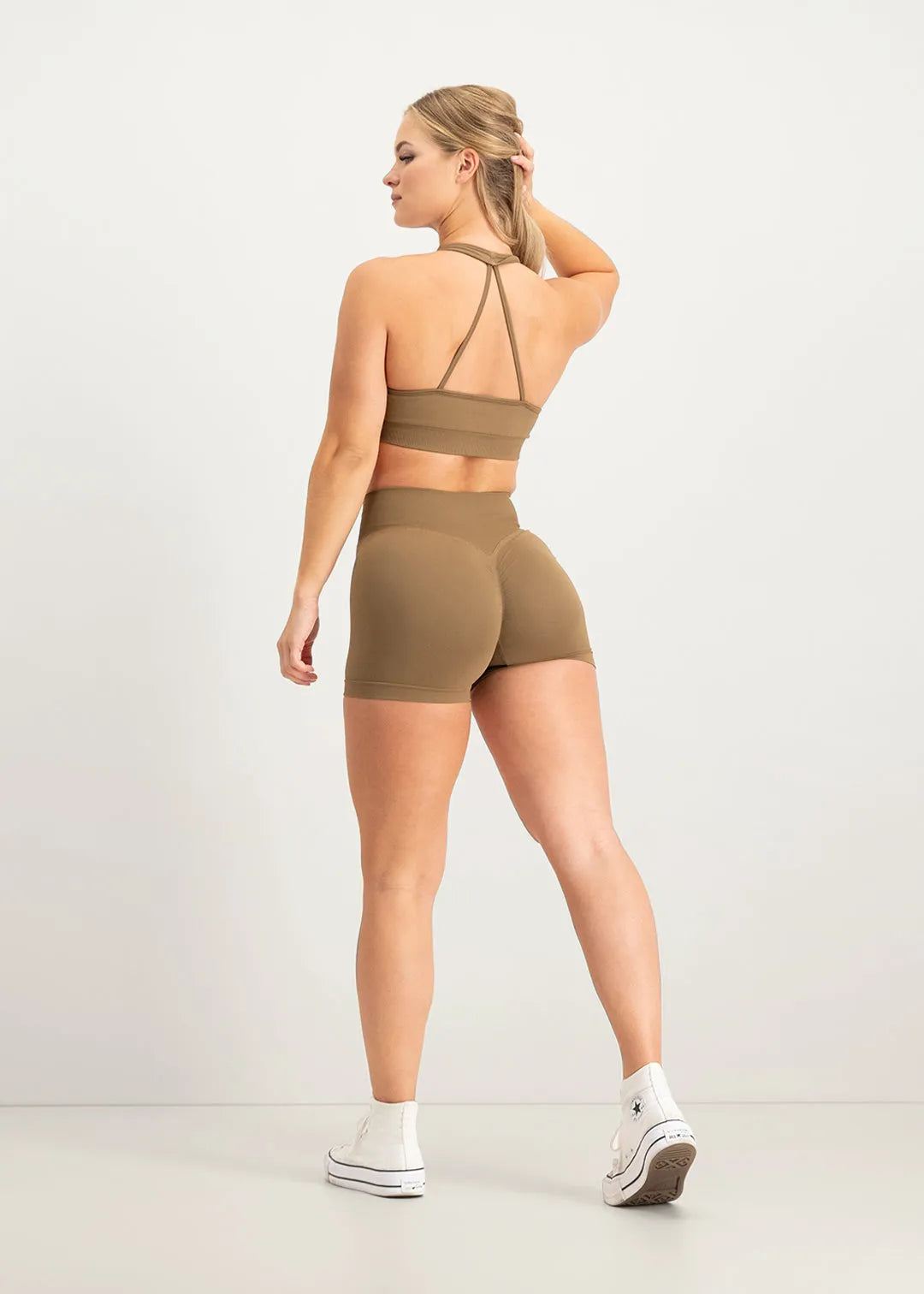 Brassière Flare Scrunch - Marron