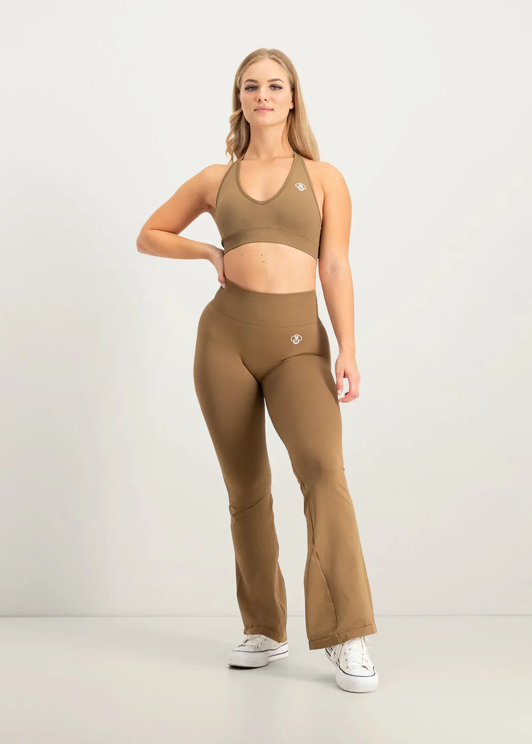 Flare Scrunch Legging - Marron