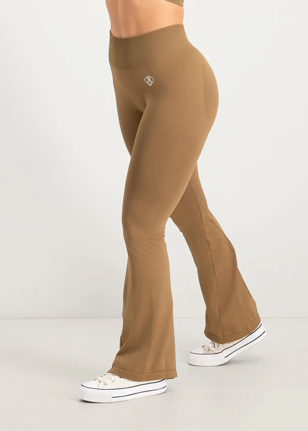 Flare Scrunch Legging - Marron
