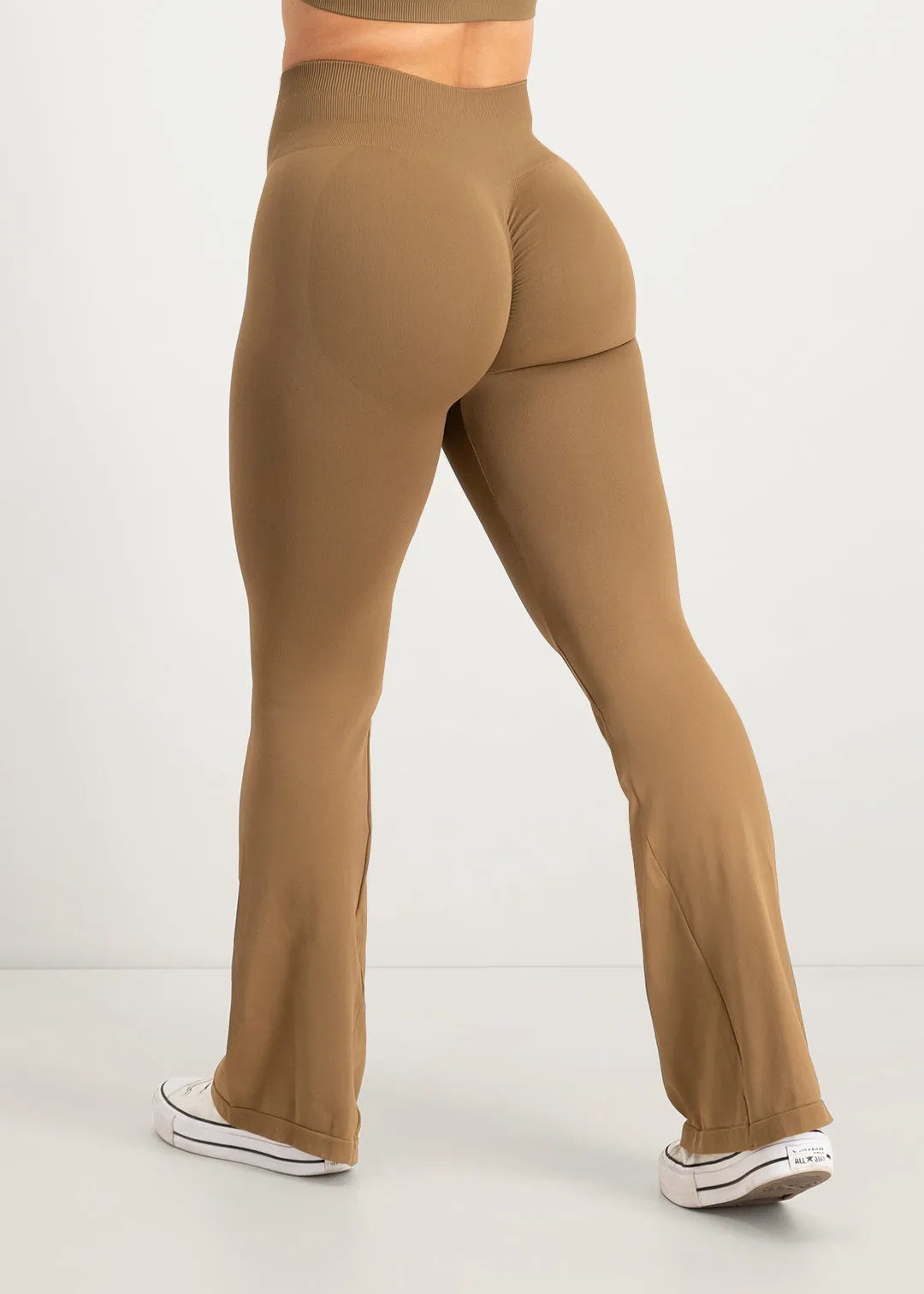 Flare Scrunch Legging - Marron